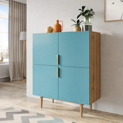 Комод Line 100X45X120 CM blue 3