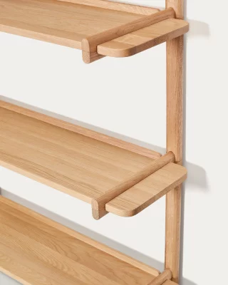 Модульная полка Sitra из 6 полок из массива дуба в натуральной отделке 110X23X202 CM 4