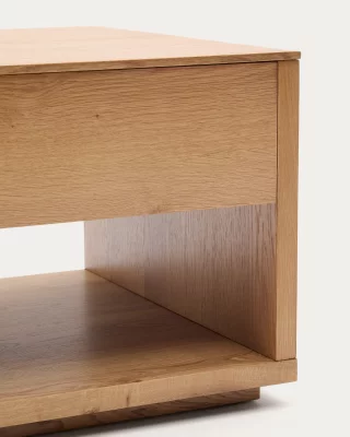 Подъемный журнальный стол Alguema из дубового шпона натурального цвета 120X60 CM 5