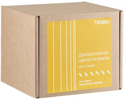Свеча декоративная Edge 9X9X11 CM цвета карри 3