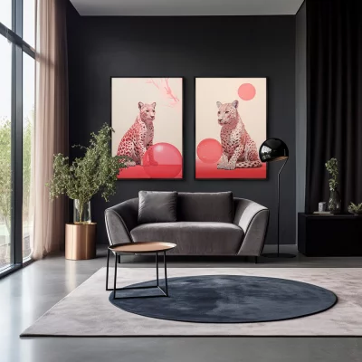 Набор из двух постеров на холсте The pink ones 75X105 / 75X105 CM 4