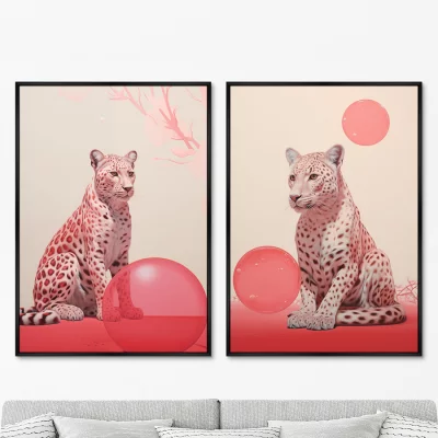 Набор из двух постеров на холсте The pink ones 75X105 / 75X105 CM 8