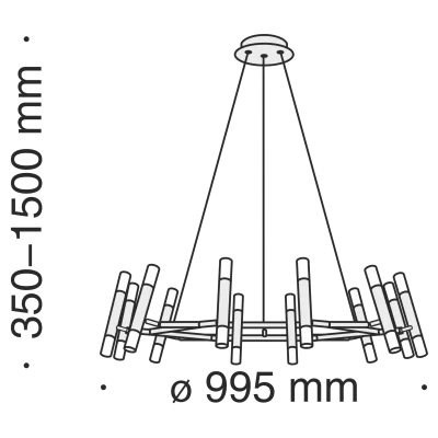 Подвесная люстра Виго 995X1500 CM 6