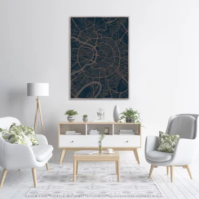 Постер на холсте Underground geometry of Moscow 75X105 CM 3