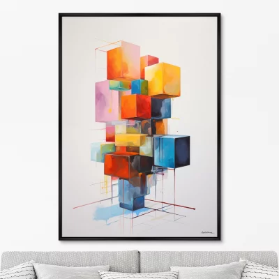 Постер на холсте Disassembled colors 75X105 CM 6