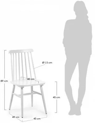 Стул Kristie 89X49X43 CM белый 8