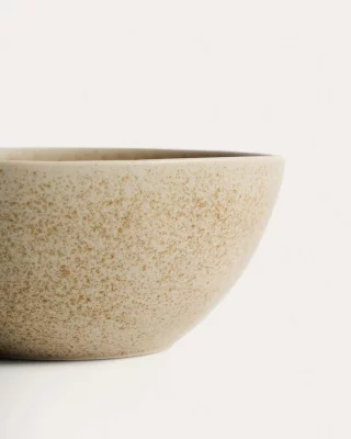 Бежевая керамическая миска Sarel 16X16X7 CM 5