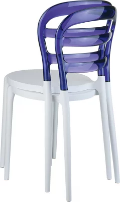 Стул пластиковый Miss Bibi 42X50X85 CM бело-фиолетовый 4