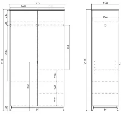 Шкаф Case 121X60X221 CM 6