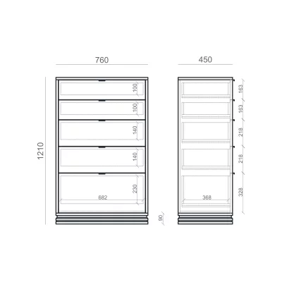 Высокий комод TLD024 8