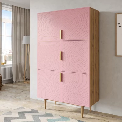Большой комод Line 100X45X170 CM pink 3