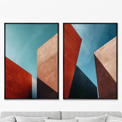 Набор из двух постеров на холсте The Geometry of the Stone 75X105 / 75X105 CM 8