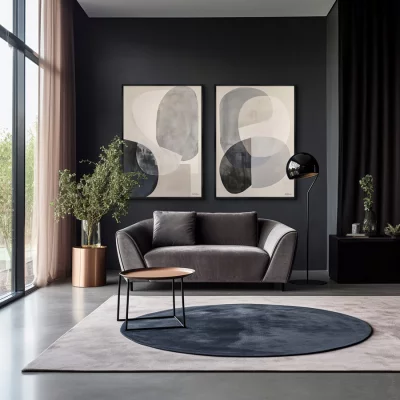Композиция из двух репродукций картин на холсте Spatial forms 75X105 / 75X105 CM 4