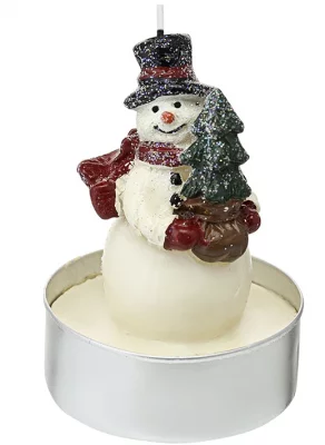 Набор из шести декоративных свечей Festive Snowman 4