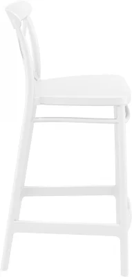 Стул пластиковый полубарный Cross Bar 45X50X96 CM белый 5