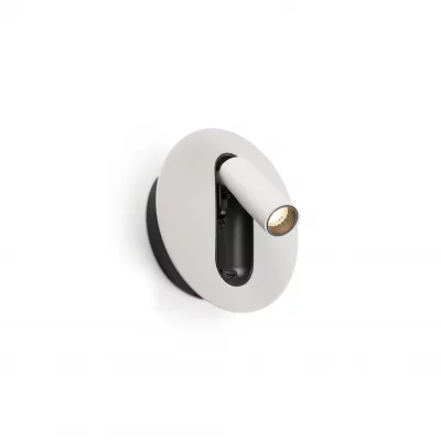 Настенный светильник с ридером USB TIMIT белый LED 2700K 14.5X5.3X14.5 CM 12