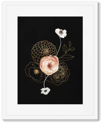 Диптих Golden flowers No2 42X52 / 42X52 CM 3