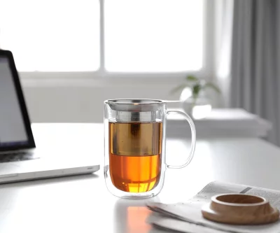 Кружка заварочная с ситечком Minima 500 ml с двойными стенками 5