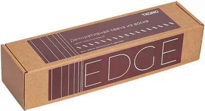 Набор из двух свечей Edge 2X2X25 / 2X2X25 CM коричневого цвета 3