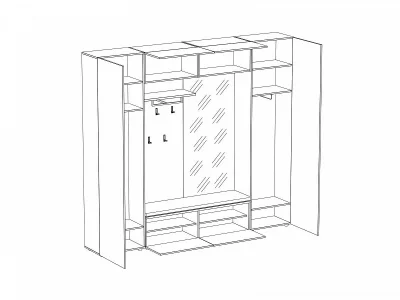 Прихожая композиция Modus 11 263X40X233 CM 3
