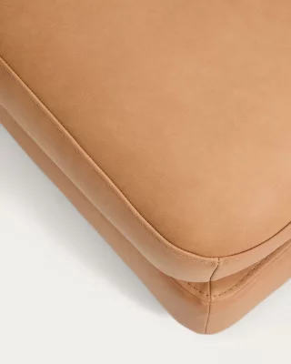 Кожаная банкетка Gala коричневая 90X90X42 CM 5