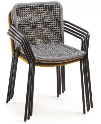 Стул с подлокотниками Boomer 60X56X80 CM серый 4