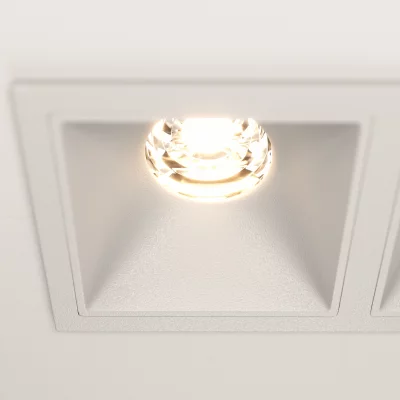 Встраиваемый светильник Alfa LED квадратный белый 4