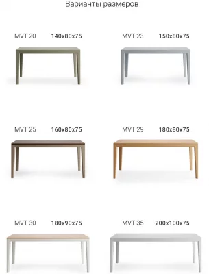 Обеденный стол Mavis 180X80X75 CM 8