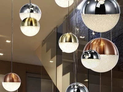 Подвесной светодиодный светильник Sphere LED 27L Ø80 DIM BLUETOOTH CCT цветной 83X83X220 CM 8