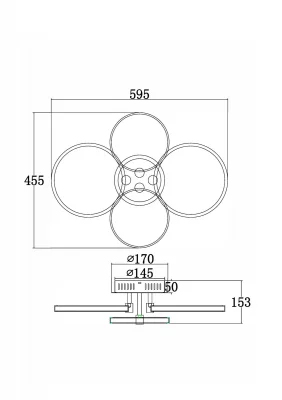 Потолочный LED-светильник 595X455X153 MM 4