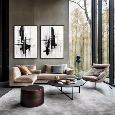 Набор из двух постеров на холсте The weightless city 75X105 / 75X105 CM 4