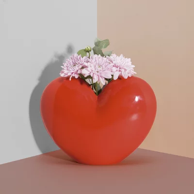 Ваза для цветов love, 15,5 см, красная 10