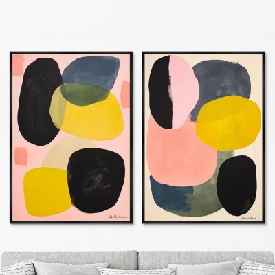 Набор из двух постеров на холсте Colors and Forms 75X105 / 75X105 CM 8