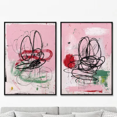 Композиция из двух репродукций картин на холсте The same Mouse 75X105 / 75X105 CM 8