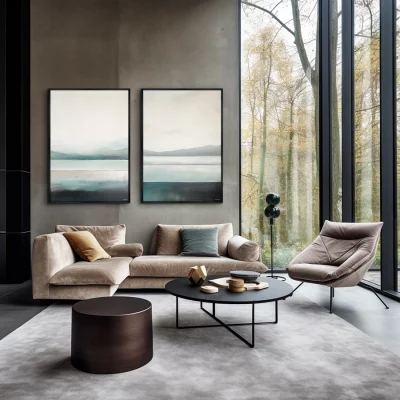 Набор из двух постеров на холсте Landscape Collection 75X105 / 75X105 CM 4