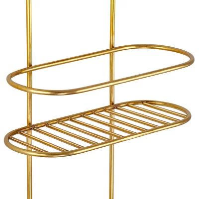 Двухъярусная полка для душевой латунь 12X7X86 CM 3