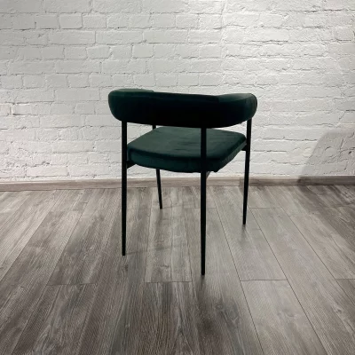 Стул Манчестер темно-зеленый бархат ножки металл (черный) 48X54.5X75 CM 10