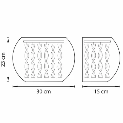 Настенный светильник Acquario 30X15X23 CM 5
