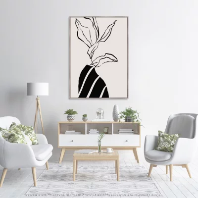 Репродукция на холсте The flower silhouette 75X105 CM 3