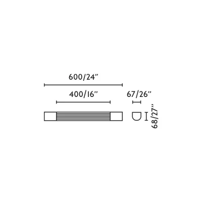 Настенный светильник KIVA 600 хром LED 10W 3000K 9