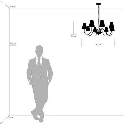 Подвесная люстра Diafano 80X80X35 CM 4
