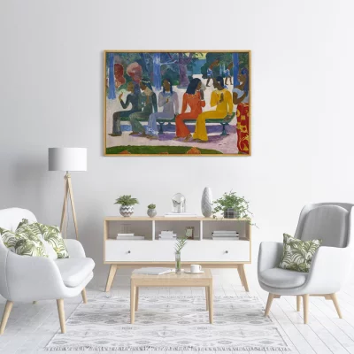 Репродукция картины на холсте The Market 105X75 CM 3