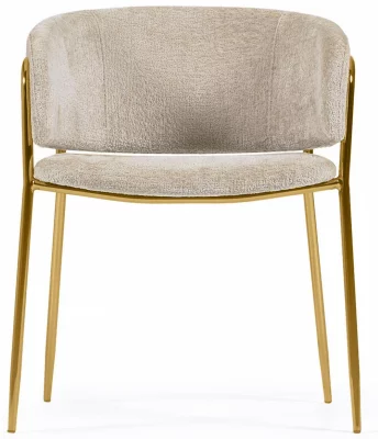 Стул с подлокотниками Runnie 58X58X73 CM бежевая синель 3
