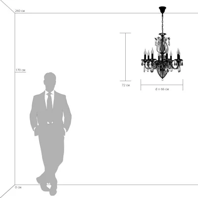 Подвесная люстра Schon 66X66X100 CM 5
