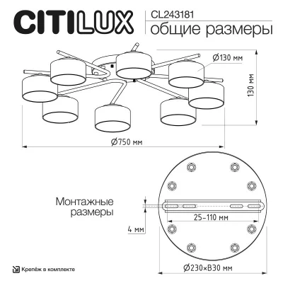 Накладная люстра Espace 13