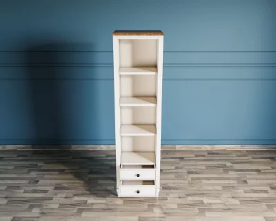 Узкий стеллаж Одри с ящиками в стиле Прованс 45X30X170 CM 3