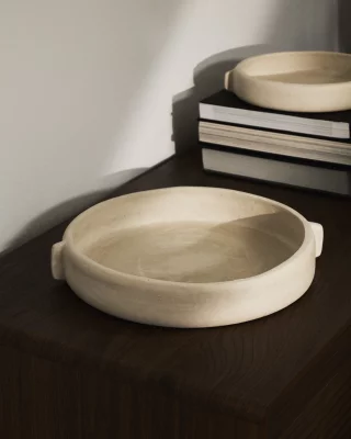 Декоративная чаша из папье-маше Mireni бежевая 31 CM 3