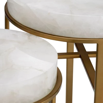 Комплект из двух придиванных столиков Hoxton 30X30X51 / 40X40X56 CM 6