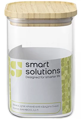 Банка для хранения Glass Bamboo 1.1 L 5