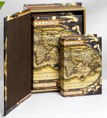 Набор из трёх шкатулок в виде книг Ancient World 21X8X29 / 17X7X24 / 13X5X19 CM 4